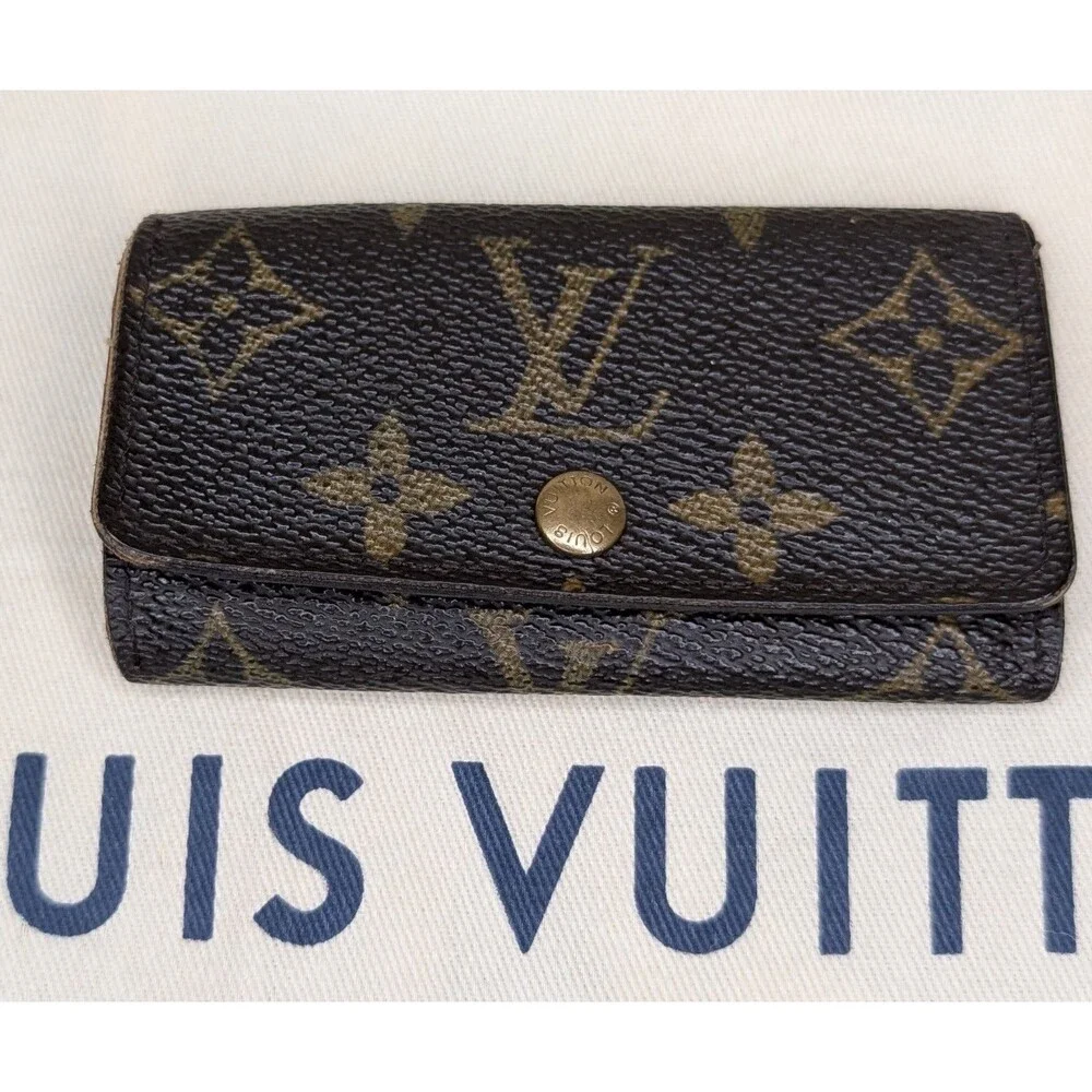 Louis Vuitton Key Case Monogram Multicles 4 Hooks RA0064 Authentic